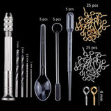 83Pcs Pendant Silicone Casting Molds Tools Set with Storage Bag ScrewTwist Drill for Craft Jewelry Necklace Bracelet Making