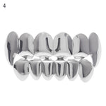 New Hip Hop Gold Teeth Grillz Top & Bottom Grills Dental Mouth Punk Teeth Caps Cosplay Party Tooth Rapper Funny Jewelry Gift