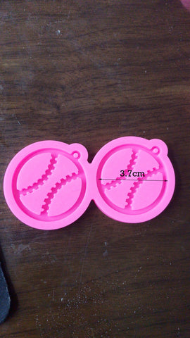 DY0359 Shiny S/M baseball earrings mold DIY Handmade epoxy mould basketball Silicone Molds women trinket fashion jewelry