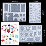 83Pcs Pendant Silicone Casting Molds Tools Set with Storage Bag ScrewTwist Drill for Craft Jewelry Necklace Bracelet Making