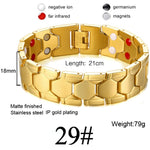 Women Men Health Care Germanium Magnetic Bracelet for Arthritis and Carpal Tunnel